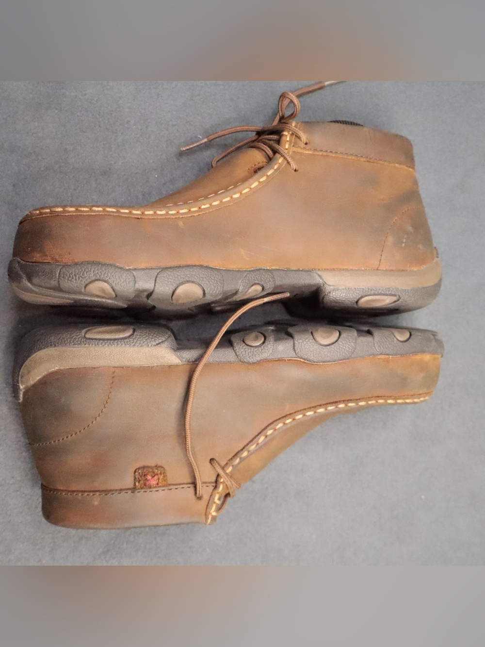 Twisted X Womens 9W Brown Leather Steel Toe Driving Moc Work Safety Boots - Picture 10 of 15